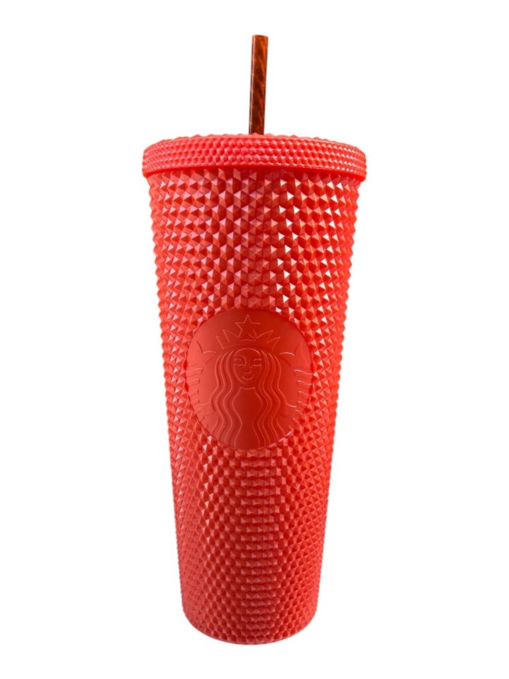 Starbucks‎ Red Studded Cold Cup Tumbler 24oz 710mL w/ Lid & Original Straw